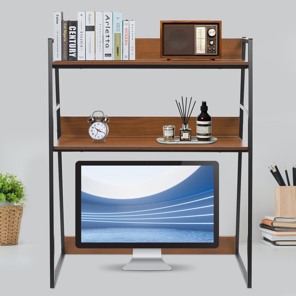 Modern Desktop Bookshelf Multipurpose Bookcase Organizer Desktop Display Rack