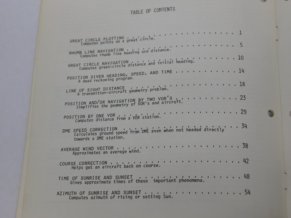 Hewlett-Packard HP-67 / HP-97 User's Library Solutions - Avigation