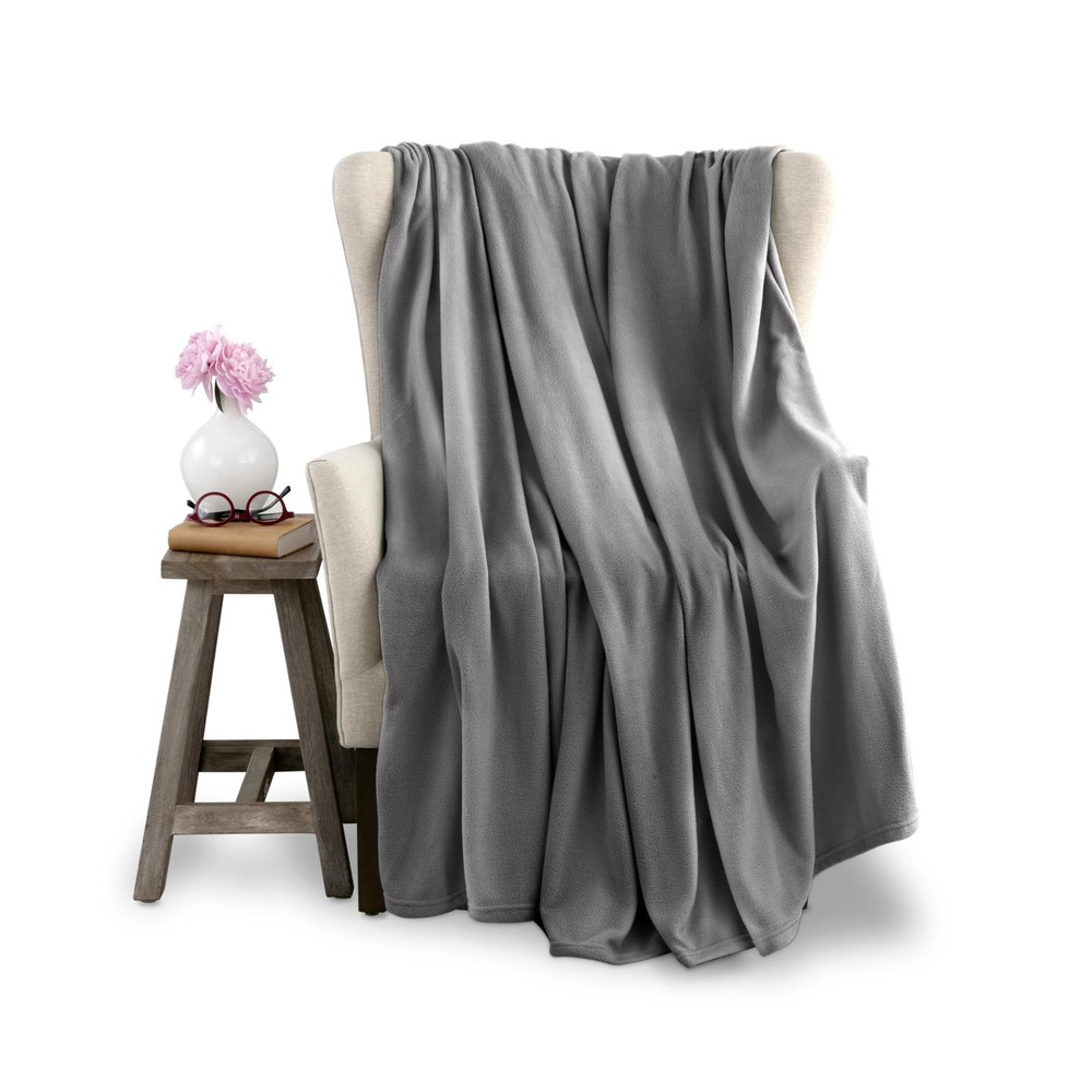 Vellux Microfleece Blankets, Full/Queen, Tornado Grey