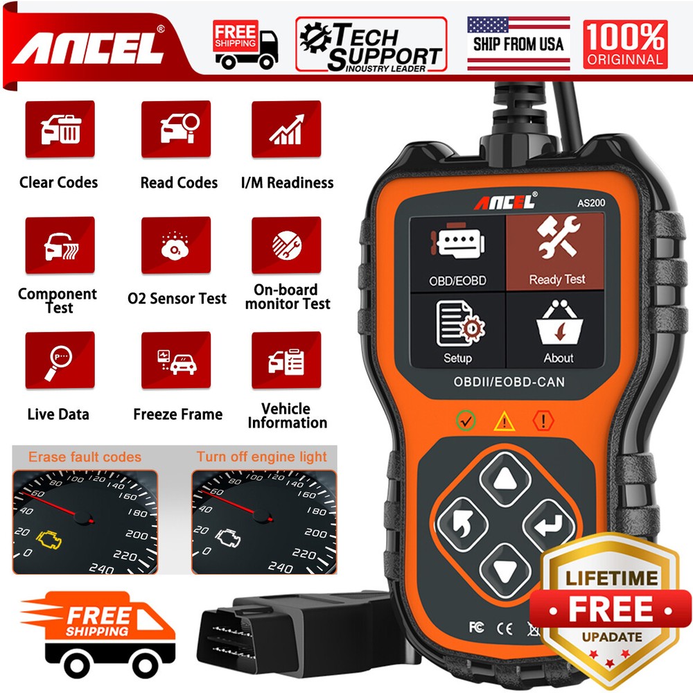 ANCEL Automotive Engine Scanner OBD2 Code Reader Car Diagnostic Check Fault Tool