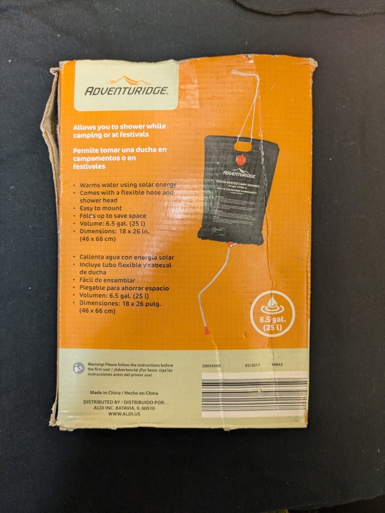 Adventuridge Solar Heated Camp Shower