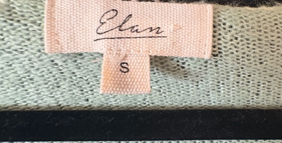 Oversized elan Knit Pullover Sweater V-Neck Long Sleeve Size S