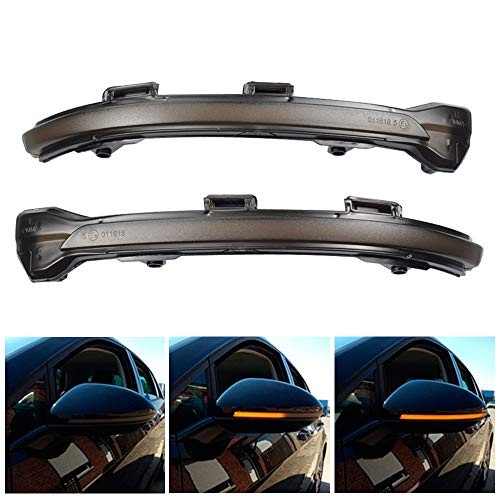 Dynamic Led Side Mirror Sequential Turn Signal Lights Smoked Lens For VW Golf