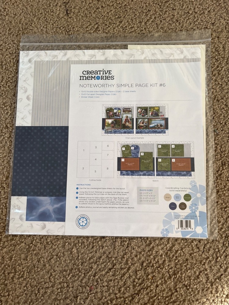 Creative Memories Simple Page Kits Bundle 2025 Issues (4 kits) Noteworthy