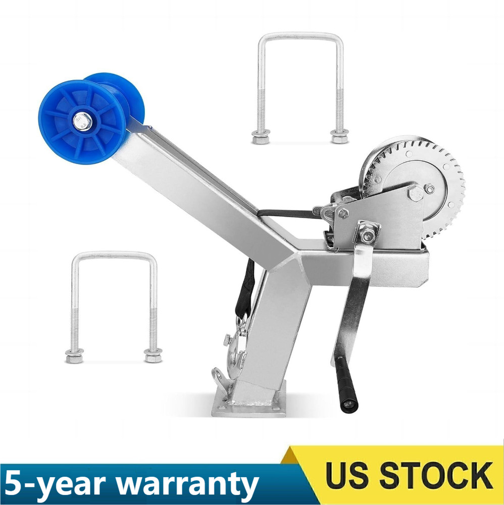 1200LBS Boat Trailer Winch Stand Adjustable with Roller Winch Post for Trailers