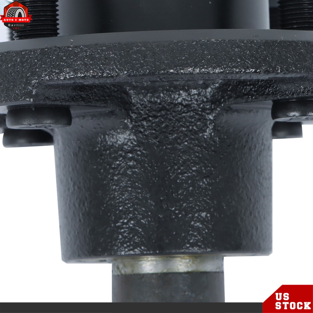 4 Sets Pre-Assembled Hub & Round BT8 Spindle Pre-Greased 4 on 4" Bolt Idler 1"