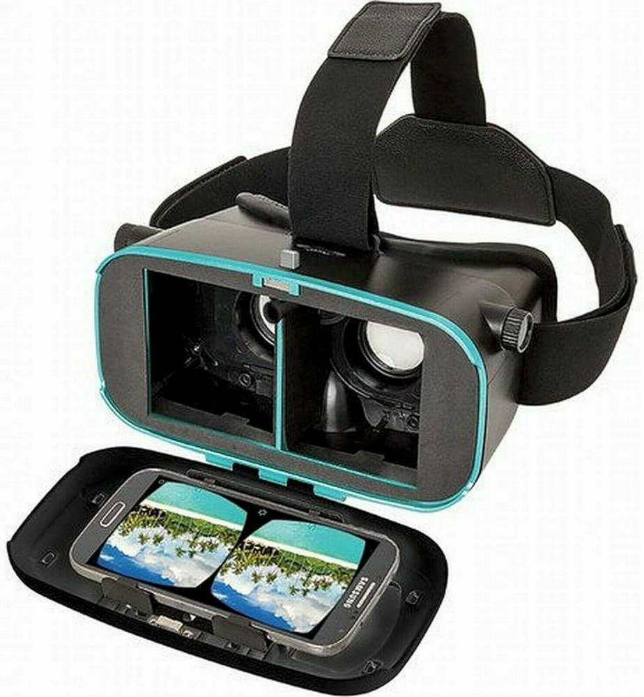 NEW ReTrak Utopia 360 Degree 3D VR Headset Bundle Bluetooth Earbuds & Controller