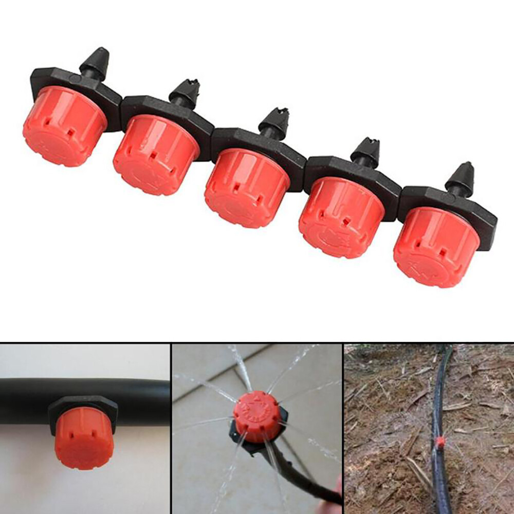 Adjustable Micro Drip Irrigation System Watering Sprinklers Emitter Drippers