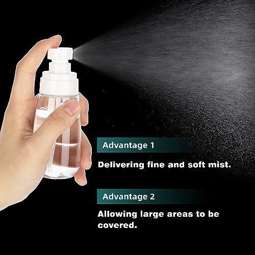3pack Small Spray Bottle, 1oz Mini Spray Bottles, Clear Empty 1OZ CLEAR-3
