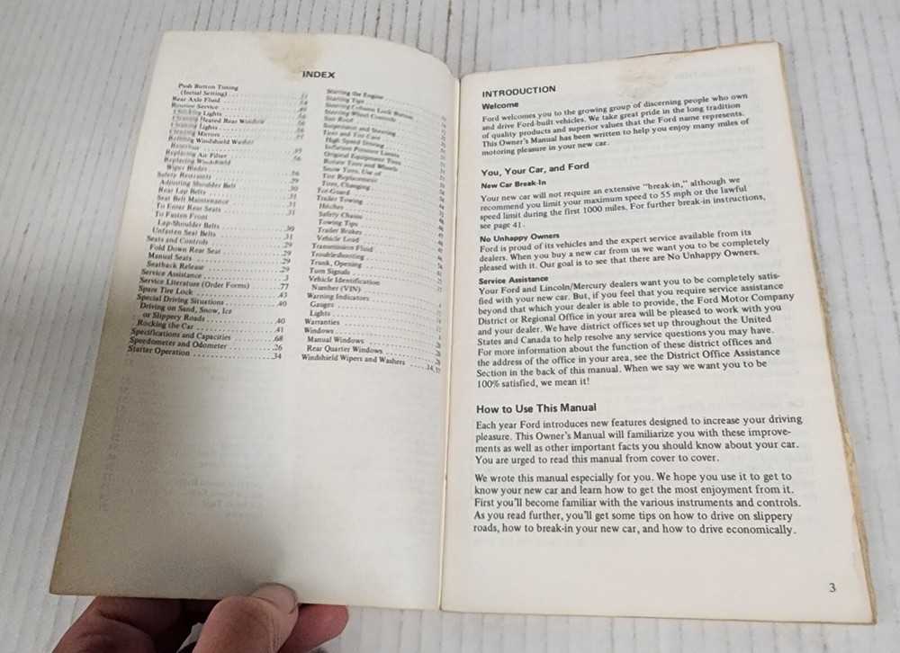 1976 Ford Pinto Owners Manual User Guide Reference Operator Book Fuses Fluids