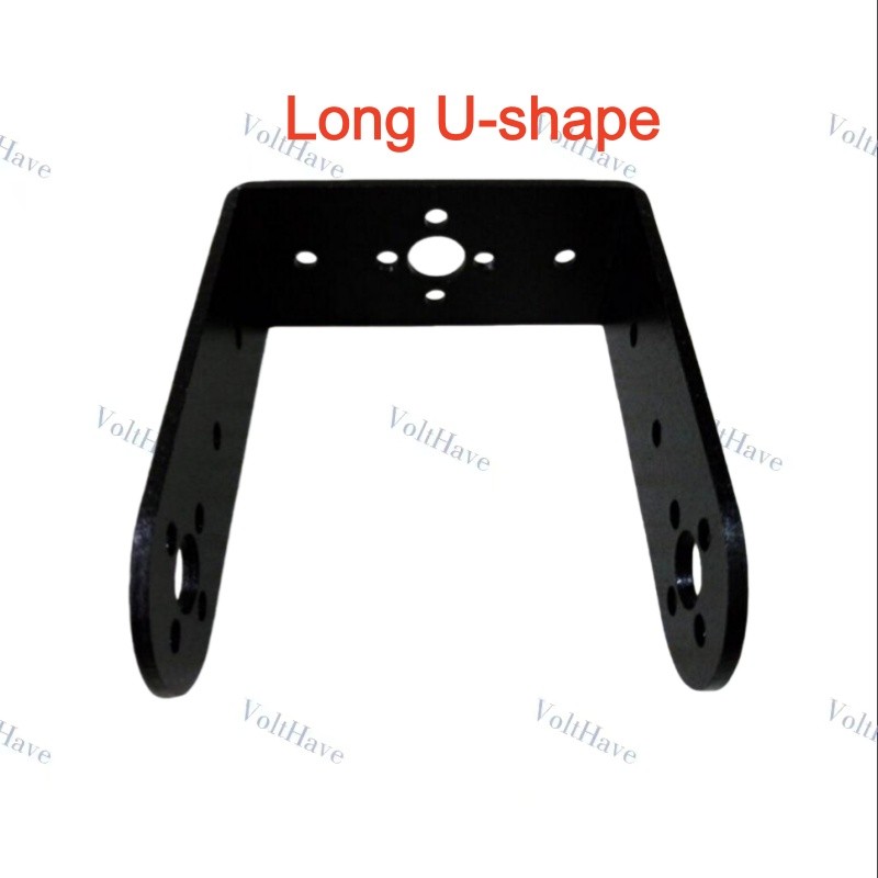Standard Servo Bracket, Dual-axis Servo Bracket, Black Long U-shaped Bracket New