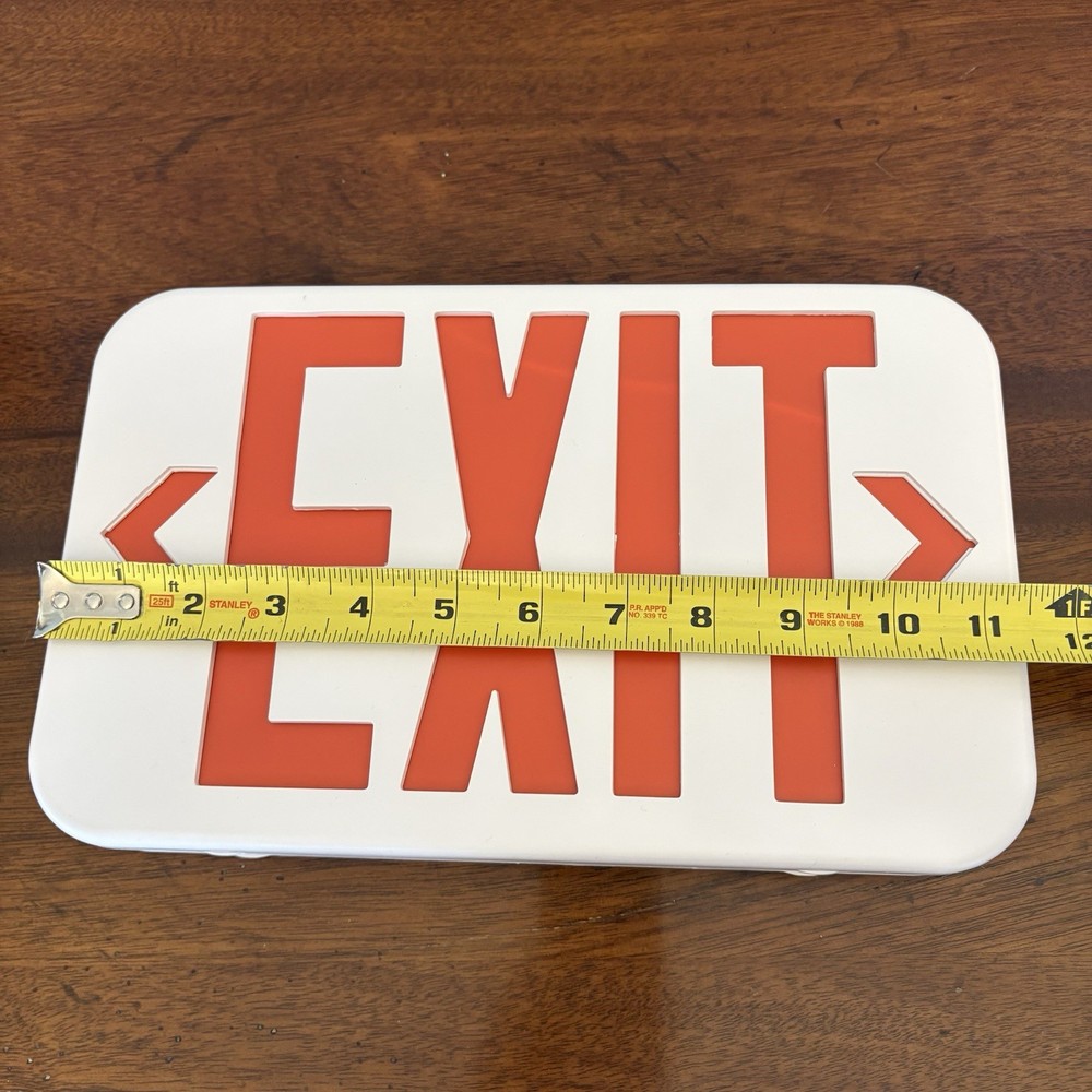 New Exit Sign .Face Plate and mounting bracket. Front/Back For Hard Wired