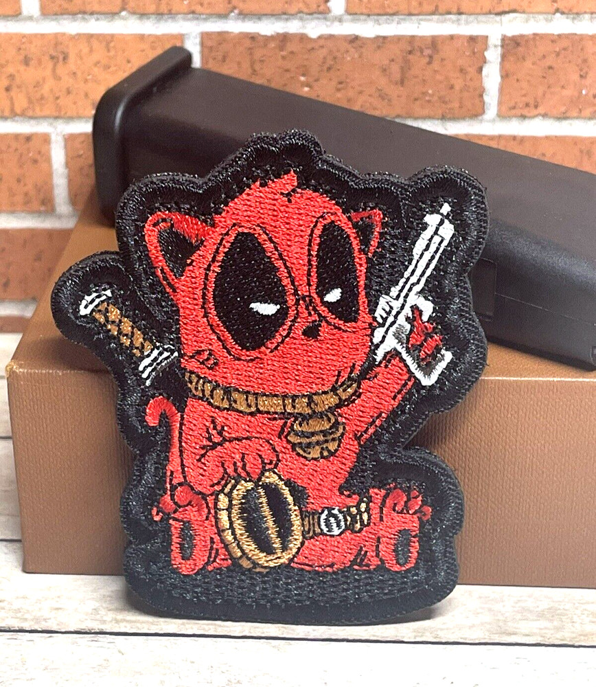Tactical Morale Patch - Embroidered Lucky Cat Deadpool Patch - Lucky Cat Patch