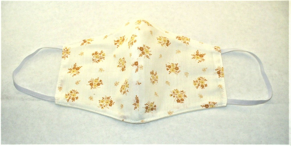 Face Mask Wire Adult Tan White