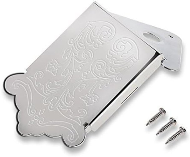 Alloy Mandolin Tailpiece with Silver Finish - 8 String Replacement Part