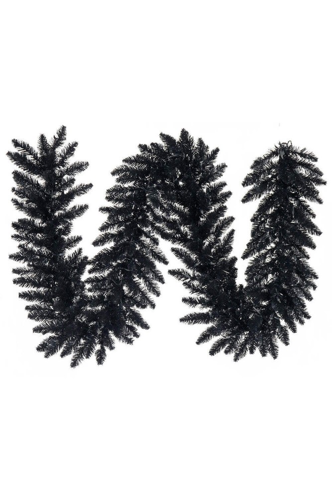 9' x 10" Artificial Christmas Garland - Black