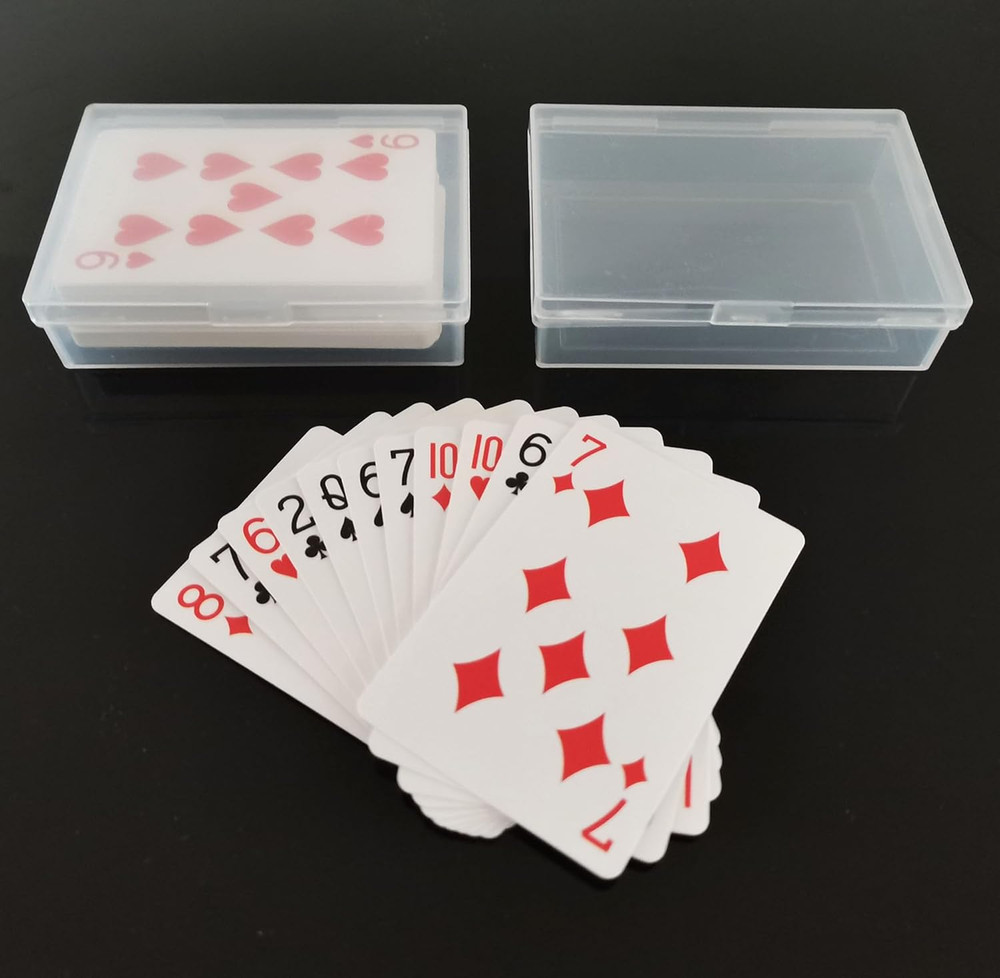 18Pcs Playing Card Deck Box, Blank Playing Card Cases, Clear Plastic Empty Playi