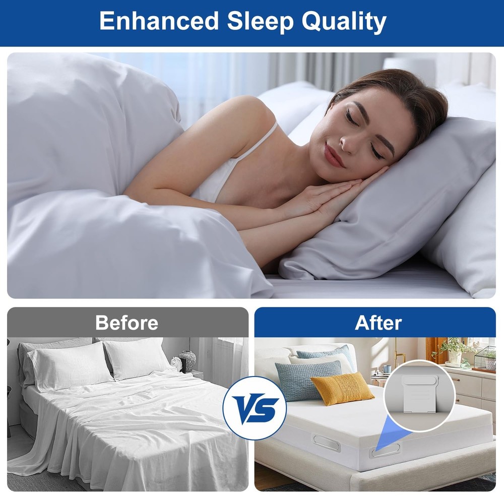 Bed Holders for Corners,Fitted Holders Keep Sheets Firm & Tight,Locks Easy -T...