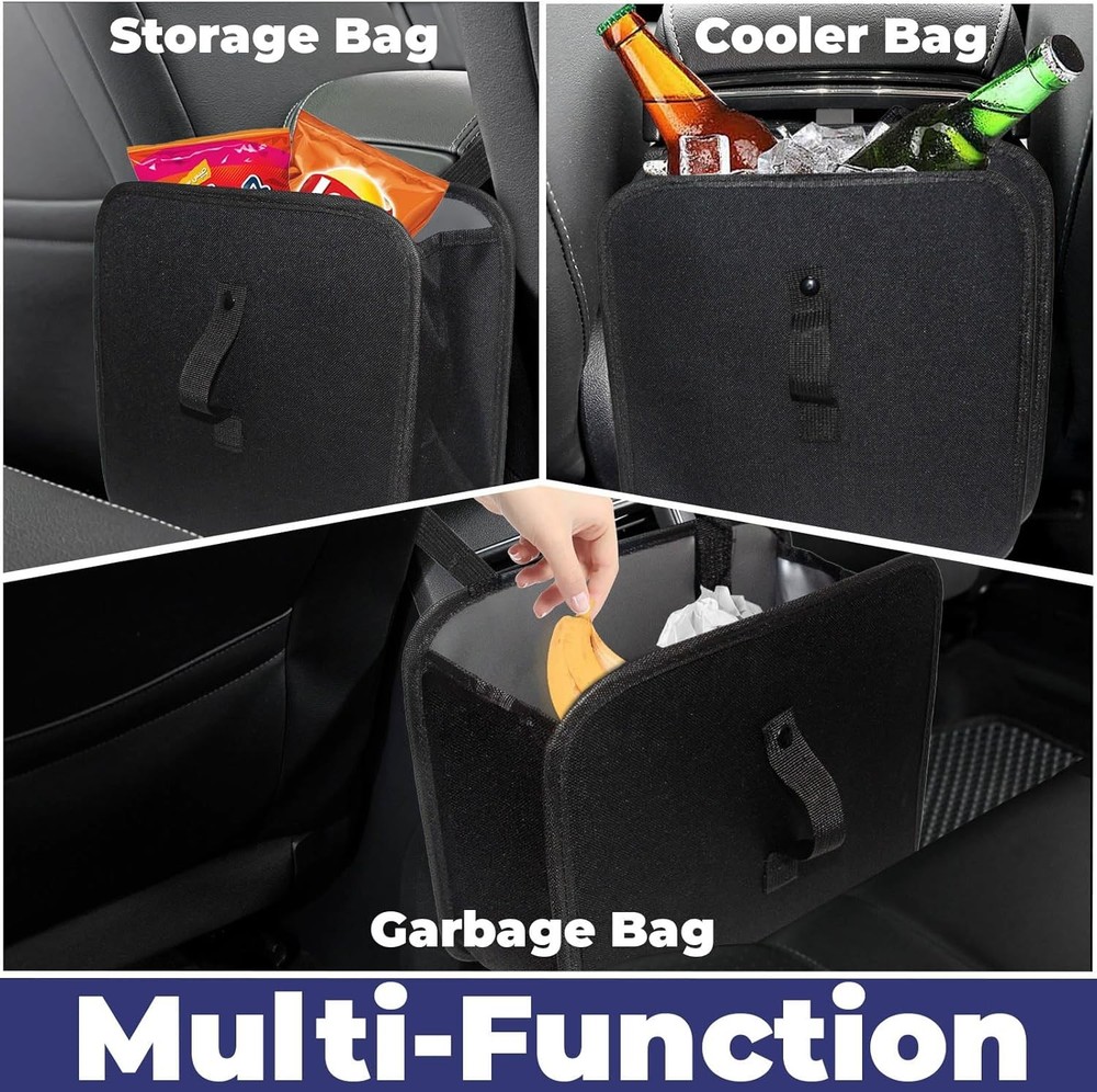 Car Trash Can, Foldable Can Collapsible Hanging Bag for 2 Gallons