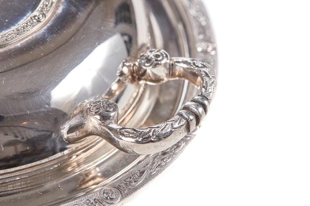 Antique Silver Plated Serving Dish Dates C. 1880