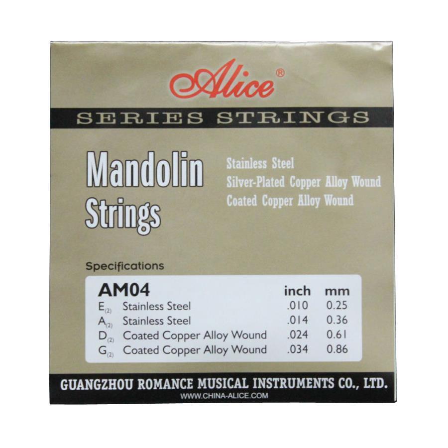 10Sets Alice Mandolin Strings Coated Copper Alloy Wound EADG 8 Strings Set AM04