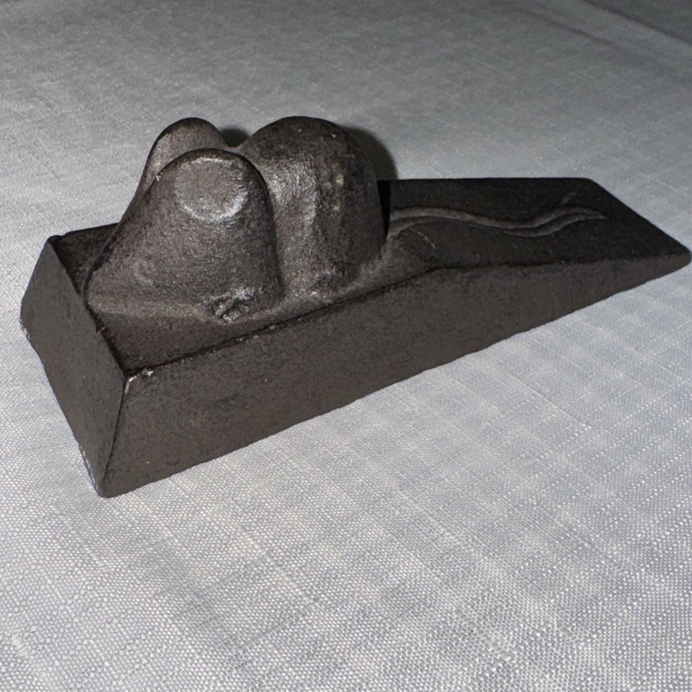 Vintage  1940’s  Cast Iron Mouse Door Stop Wedge