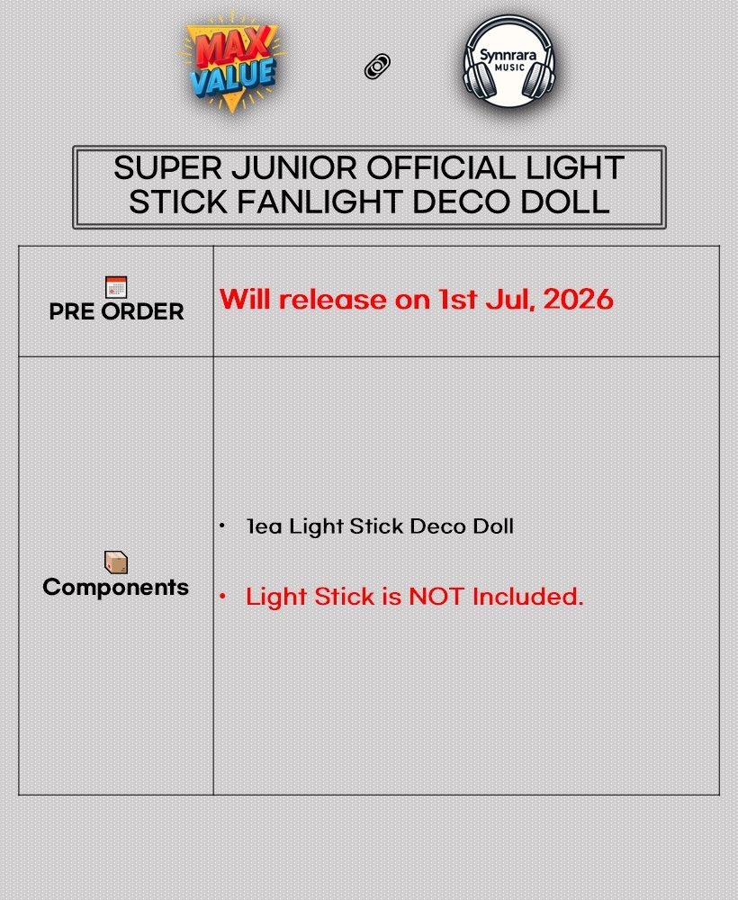 SUPER JUNIOR OFFICIAL LIGHT STICK FANLIGHT DECO DOLL/Tracking Code MD GOODS