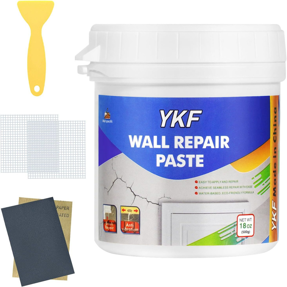 Drywall Patch Repair Kit, 18 Oz Spackle Wall Repair Paste with Scraper, Easy Wal