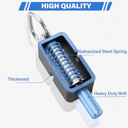 4 Pack Weld-On Spring Latch Lock, Heavy-Duty Trailer Gate Latch with Plain