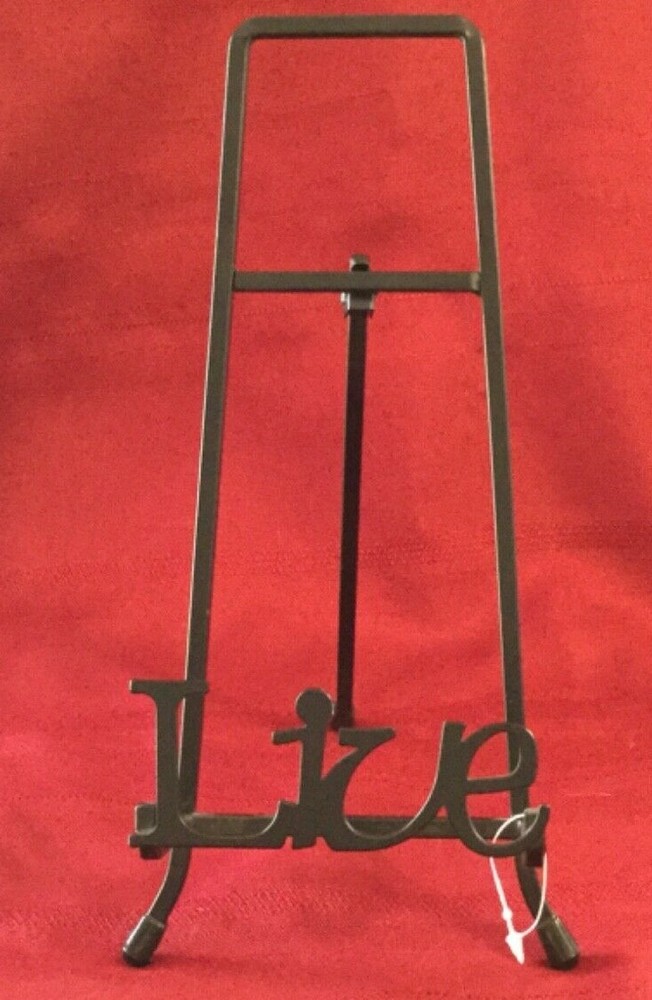 Black Display Easel "Live" Front Easel Thick Plate/Display 1.5" Thick "LIVE"