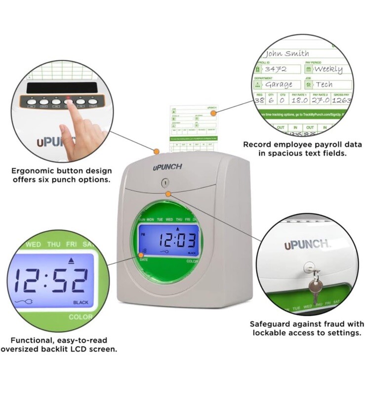 uPunch Advanced Time Clock Bundle HN3500