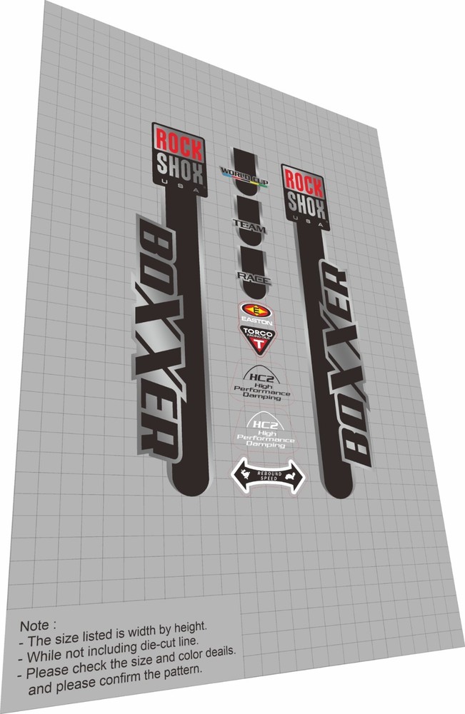 RockShox Boxxer 2003 decal set