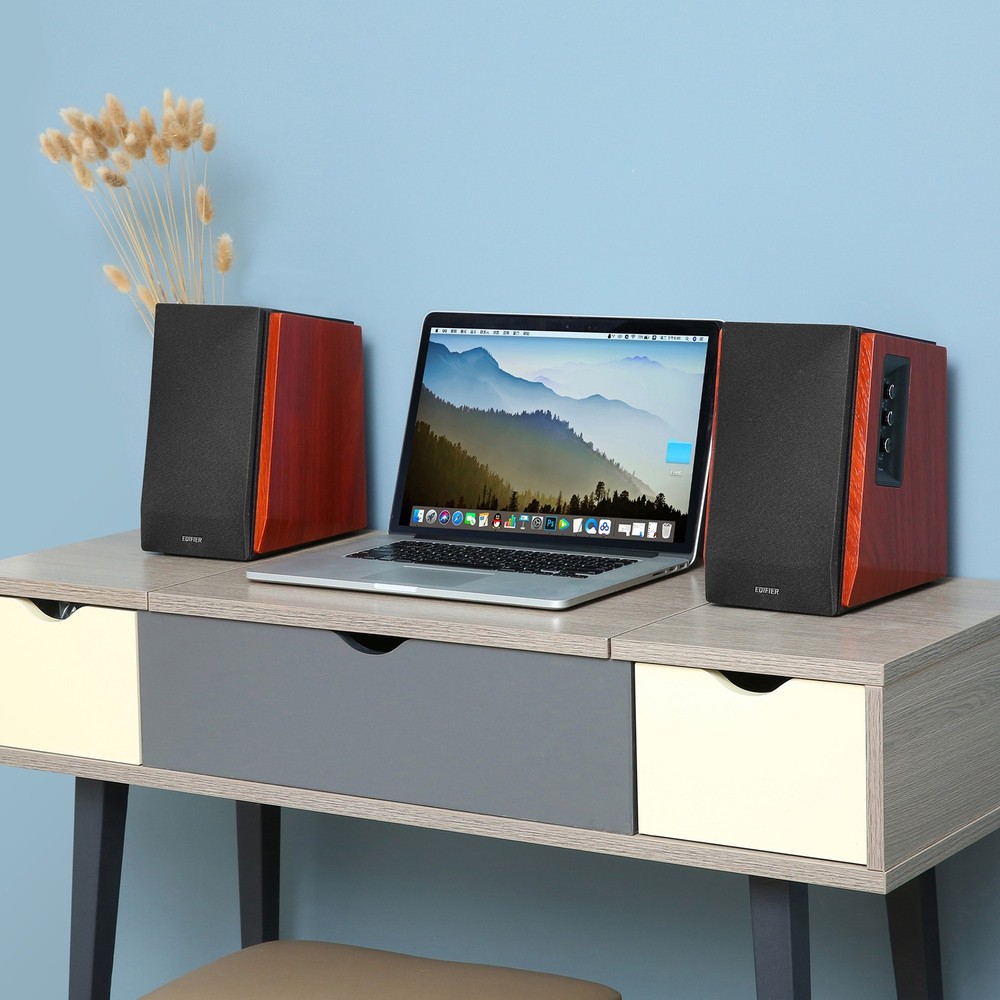 66-Watt Continuous-Power Amplified Bluetooth® 2.0 Bookshelf Speaker System...