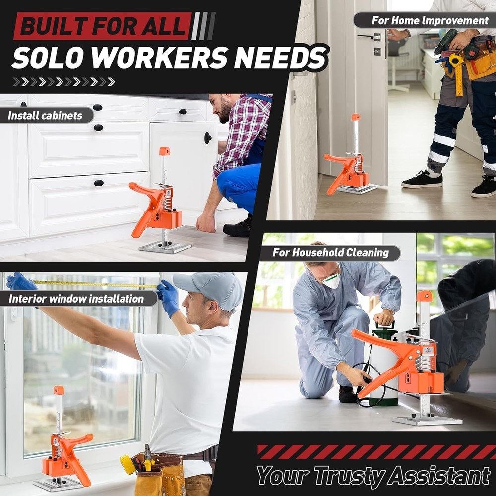 Multi-Function Wall Tile Locator with Adjustable Lifting Device and Handles