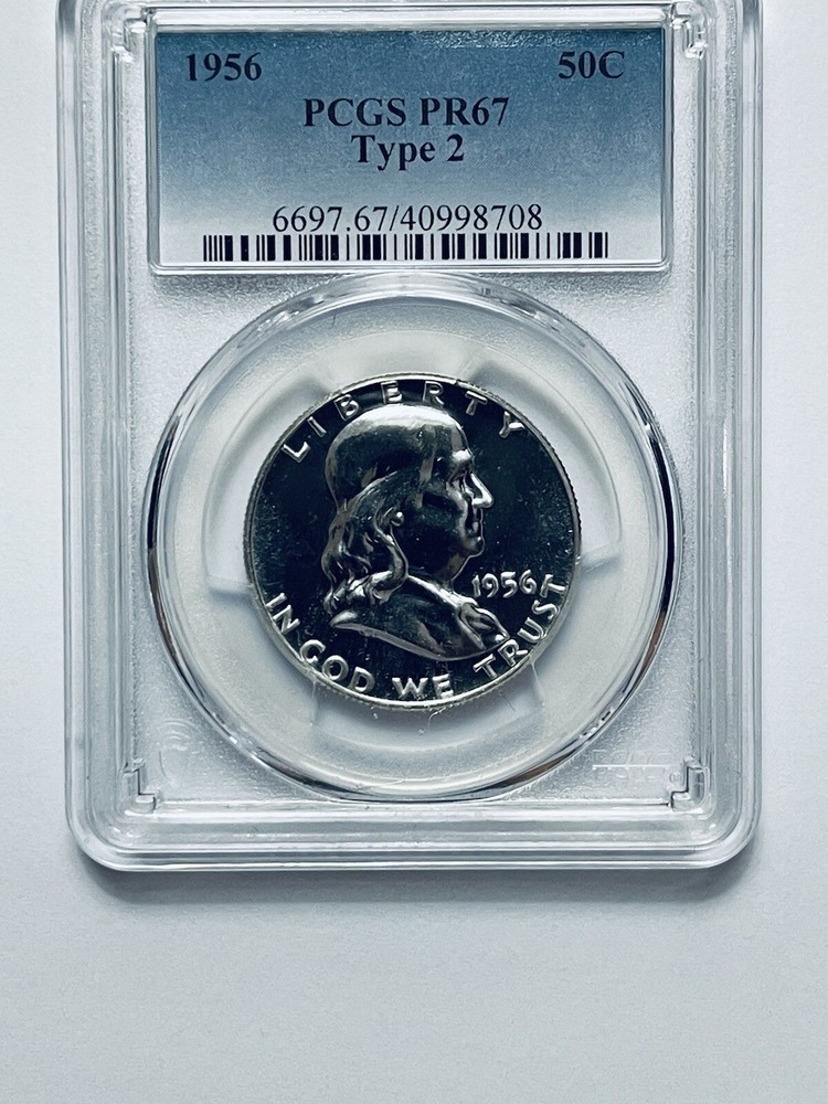 1956 Franklin Silver Half Dollar Type 2 PCGS PR67