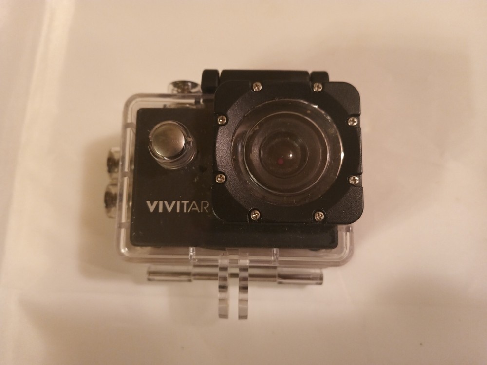 vivitar go pro style camera with waterproof case