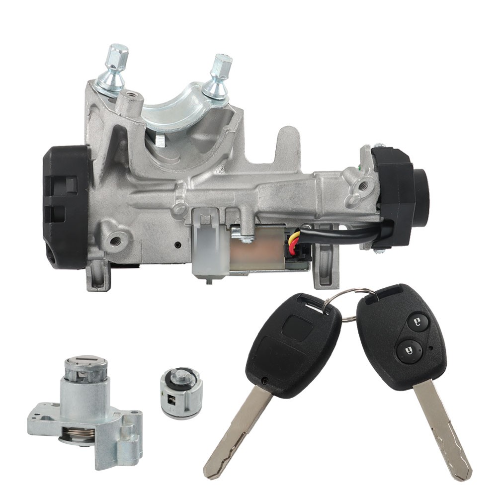 FOR 2007-11 CRV IGNITION & DOOR LOCK CYLINDER SWITCH ASSEMBLY SET 2 REMOTE KEYS