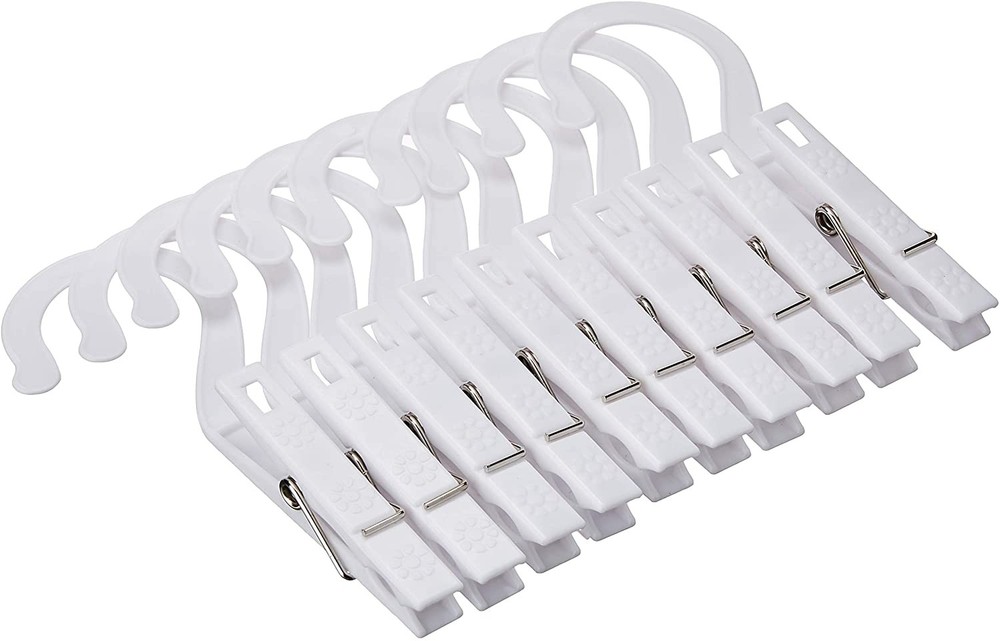 Fox Run Set of 10 Plastic Laundry Hooks (2-Pack)