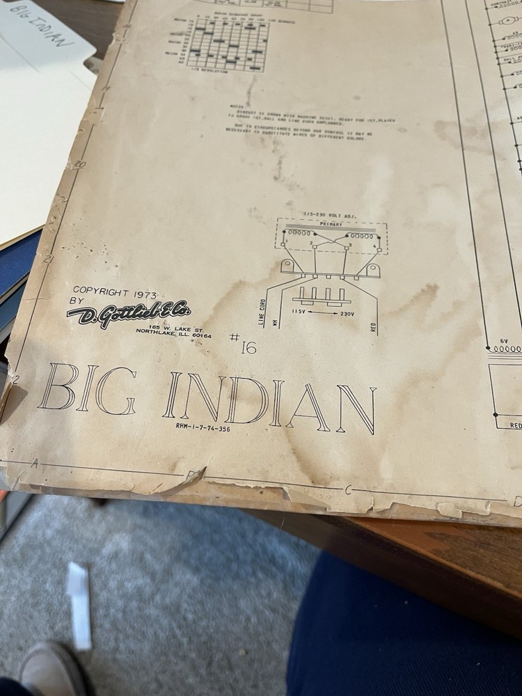 Big Indian Pinball Manual & Schematic