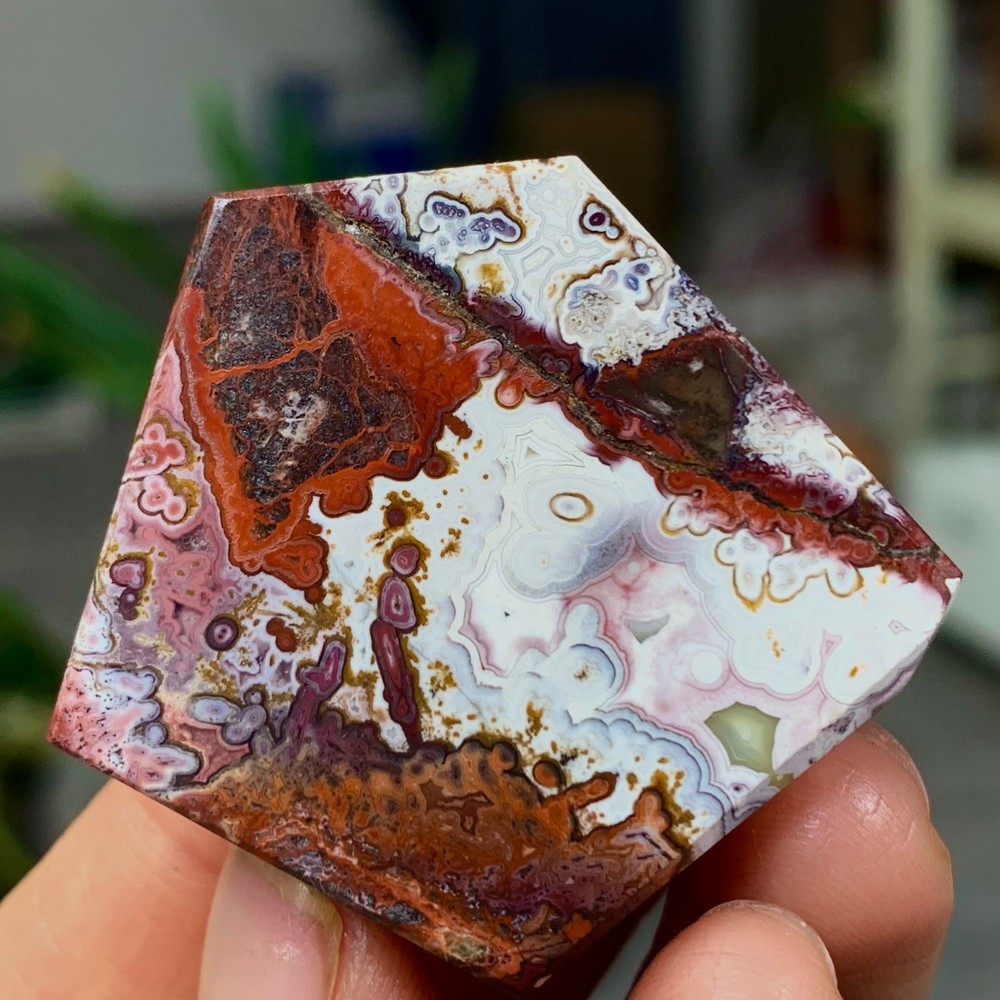 30G Natural crazy Agate Crystal flake-shaped Gemstone Healing