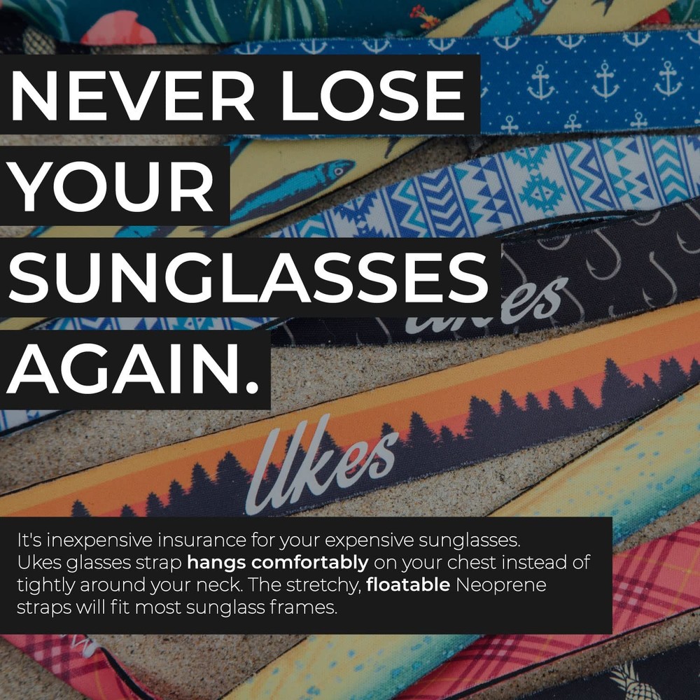 Premium Sunglass Strap - Durable & Soft Glasses Strap Designed with Floating ...