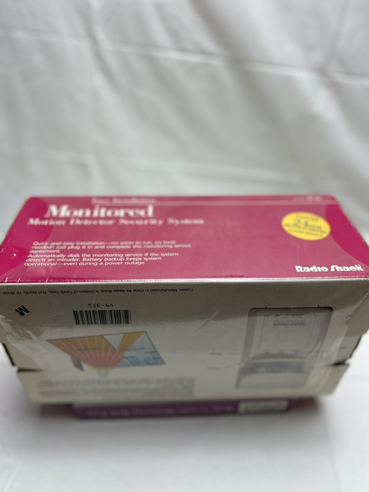 Radio Shack Monitored Motion Detector Security System 49-351 Sealed