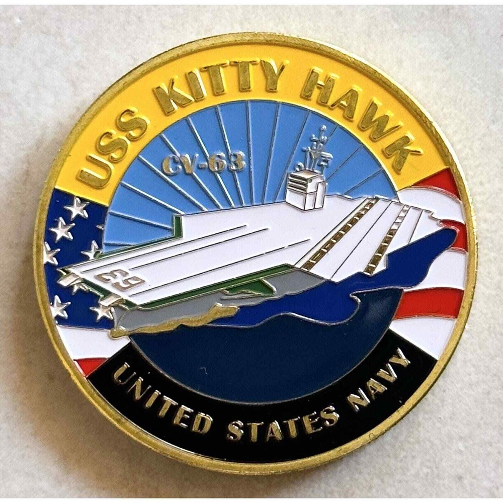 US NAVY - USS KITTY HAWK - CV-63 - Challenge Coin