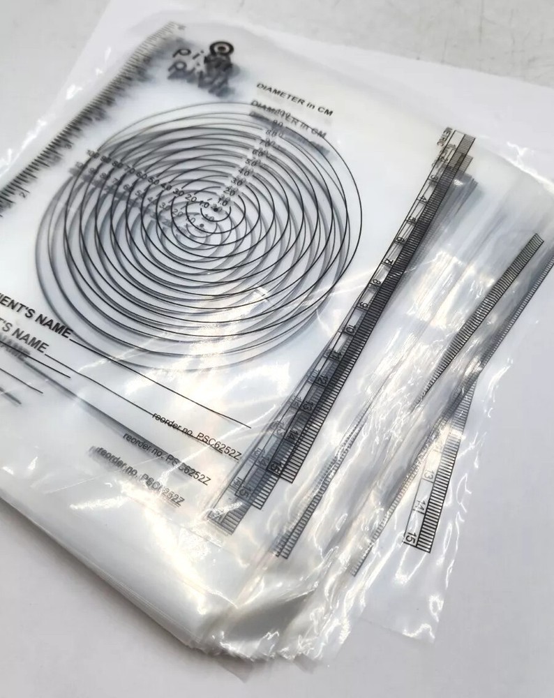 Wound Measuring Bulls Eye 10cm Non Sterile/Clear Plastic/Write On 250Pcs/ Pack