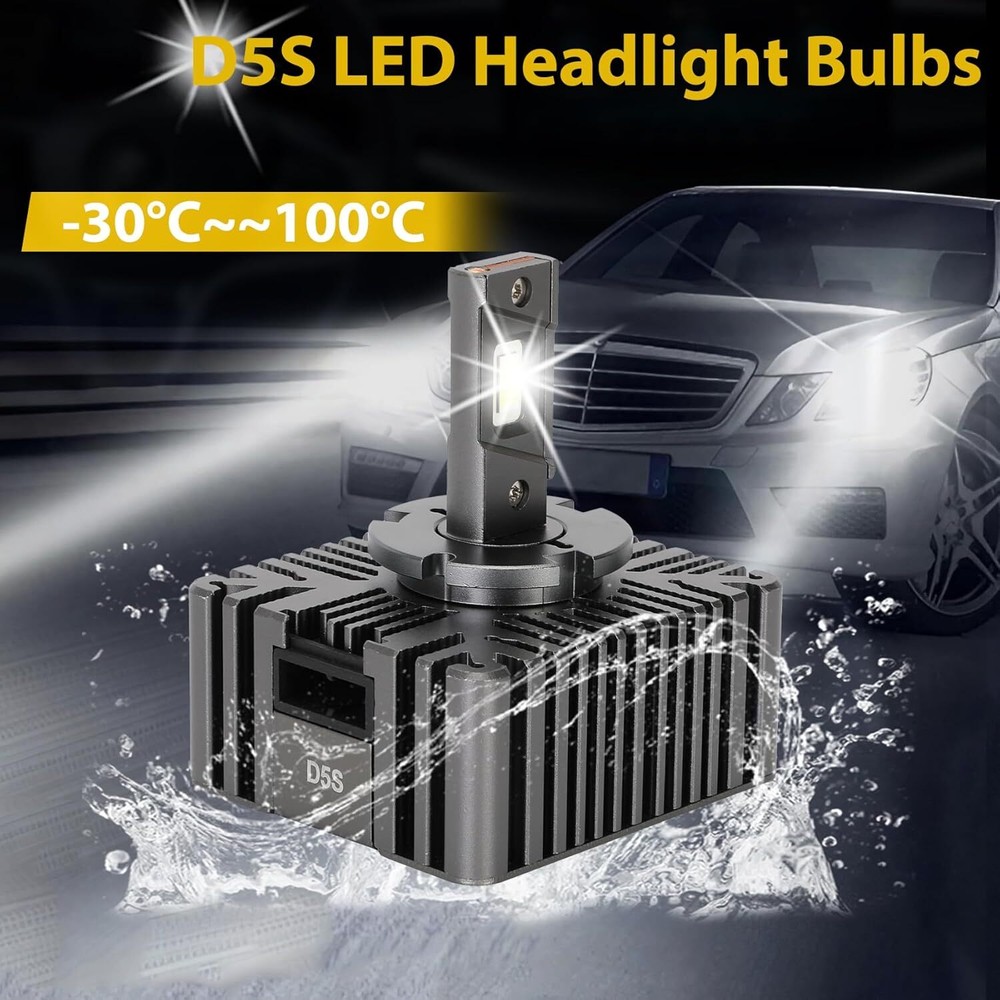 D5S LED Headlight Bulbs Hi-Lo for 2016-2018 Chevy Silverado 1500 Replace HID