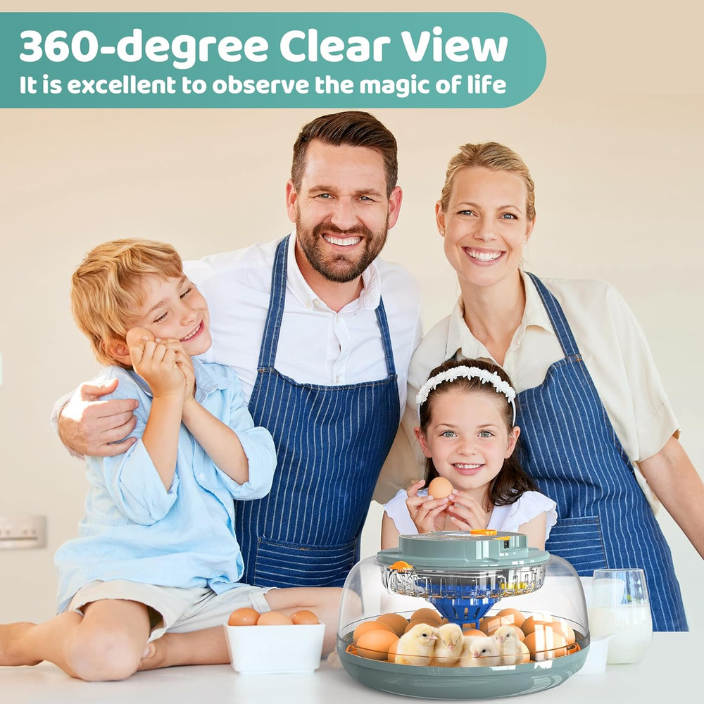 Egg Incubators for Hatching Eggs, Egg Incubator with Automatic Egg Turning and H