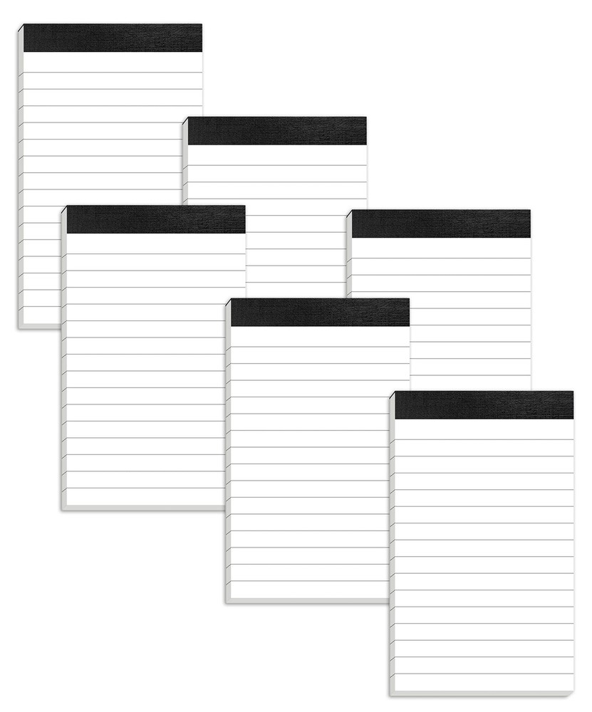 6 Pack 3x5 Inch Small Notepad Refills Memo Pads for Taking Notes Planning