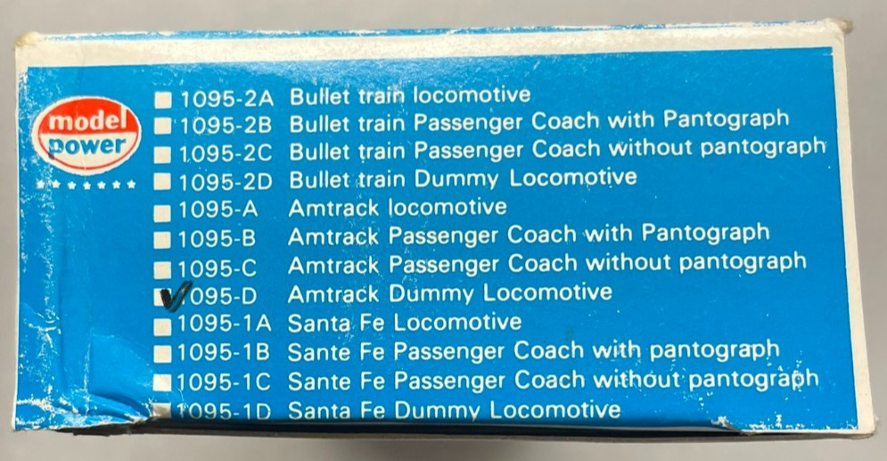 MODEL POWER HO #1095 - Amtrak Passenger Train Set