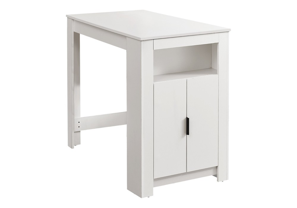 Dining Table, 48" Rectangular, Counter Height, Kitchen, Small, Storage, White