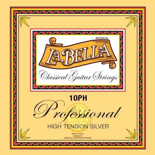 La Bella 10PH Professional High Tension Silver Classical Guitar Strings